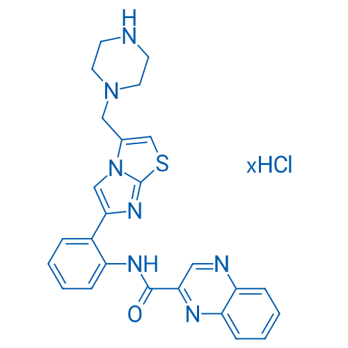 N-(2-(3-(Piperazin-1-ylmethyl)imidazo[2,1-b]thiazol-6-yl)phenyl)quinoxaline-2-carboxamide xhydrochloride