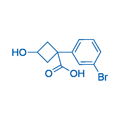 1-(3-Bromophenyl)-3-hydroxycyclobutane-1-carboxylic acid
