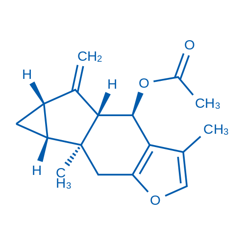 (4R,4aS,5aS,6aR,6bS)-3,6b-Dimethyl-5-methylene-4,4a,5,5a,6,6a,6b,7-octahydrocyclopropa[2,3]indeno[5,6-b]furan-4-yl acetate
