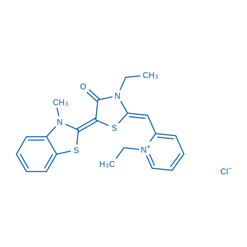 1-Ethyl-2-((Z)-((Z)-3-ethyl-5-(3-methylbenzo[d]thiazol-2(3H)-ylidene)-4-oxothiazolidin-2-ylidene)methyl)pyridin-1-ium chloride