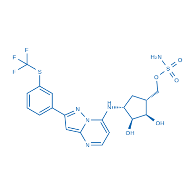 ((1R,2R,3S,4R)-2,3-Dihydroxy-4-((2-(3-((trifluoromethyl)thio)phenyl)pyrazolo[1,5-a]pyrimidin-7-yl)amino)cyclopentyl)methyl sulfamate