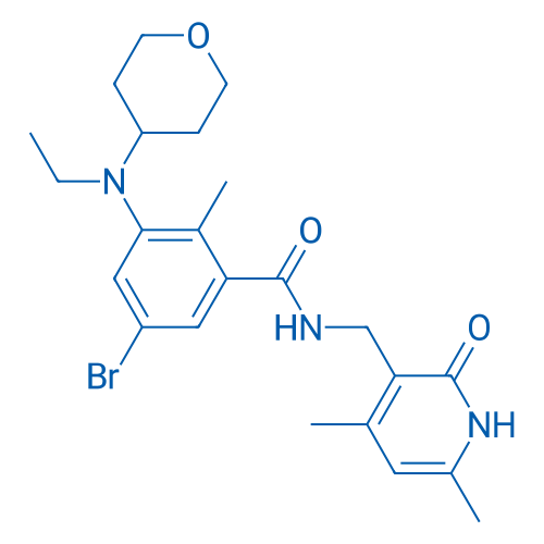 5-Bromo-N-((4,6-dimethyl-2-oxo-1,2-dihydropyridin-3-yl)methyl)-3-(ethyl(tetrahydro-2H-pyran-4-yl)amino)-2-methylbenzamide